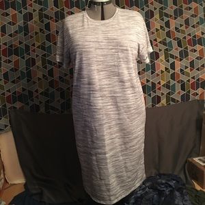 Westloop Grey White T-Shirt Dress